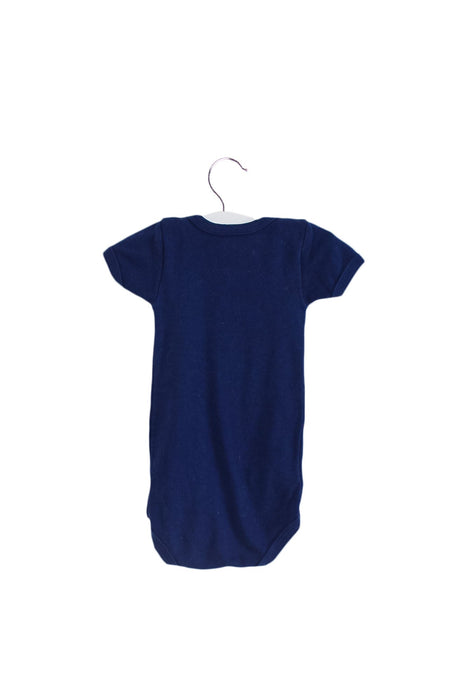 A Blue Short Sleeve Bodysuits from Petit Bateau in size 3-6M for boy. (Back View)