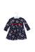 A Navy Long Sleeve Dresses from Chicco in size 6-12M for girl. (Front View)