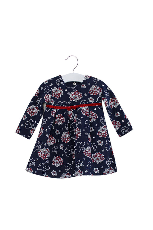 A Navy Long Sleeve Dresses from Chicco in size 6-12M for girl. (Front View)