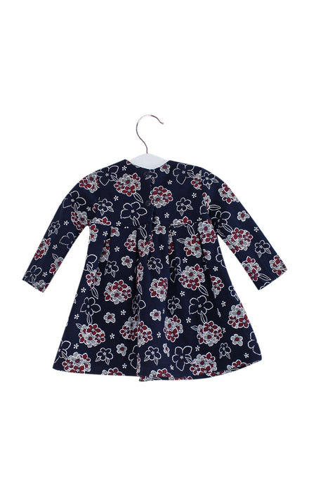 A Navy Long Sleeve Dresses from Chicco in size 6-12M for girl. (Back View)