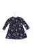 A Navy Long Sleeve Dresses from Chicco in size 6-12M for girl. (Back View)