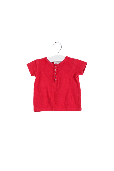 A Red Short Sleeve Tops from Seed in size 0-3M for girl. (Front View)