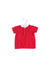 A Red Short Sleeve Tops from Seed in size 0-3M for girl. (Front View)