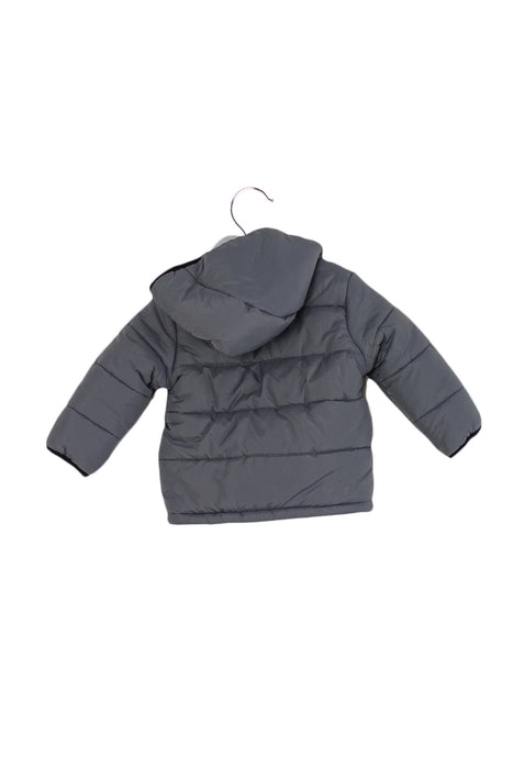 A Grey Puffer/Quilted Jackets from Fox & Finch in size 6-12M for boy. (Back View)