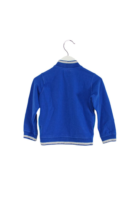 A Blue Zippered Sweatshirts from Armani in size 4T for boy. (Back View)