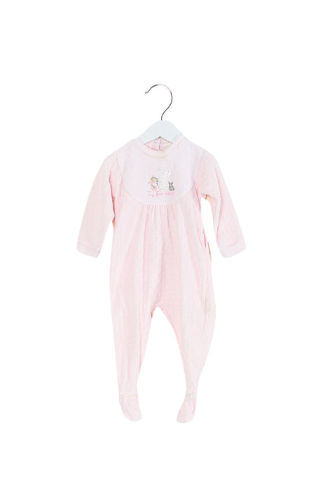 A Pink Long Sleeve Jumpsuits from Chicco in size 6-12M for girl. (Front View)