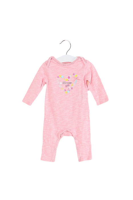 A Pink Long Sleeve Jumpsuits from La Compagnie des Petits in size 3-6M for girl. (Front View)