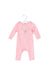 A Pink Long Sleeve Jumpsuits from La Compagnie des Petits in size 3-6M for girl. (Front View)