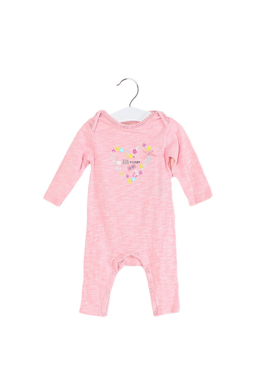 A Pink Long Sleeve Jumpsuits from La Compagnie des Petits in size 3-6M for girl. (Front View)