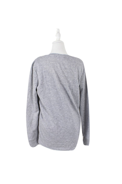 A Grey Long Sleeve Tops from Mamalicious in size L for maternity. (Back View)