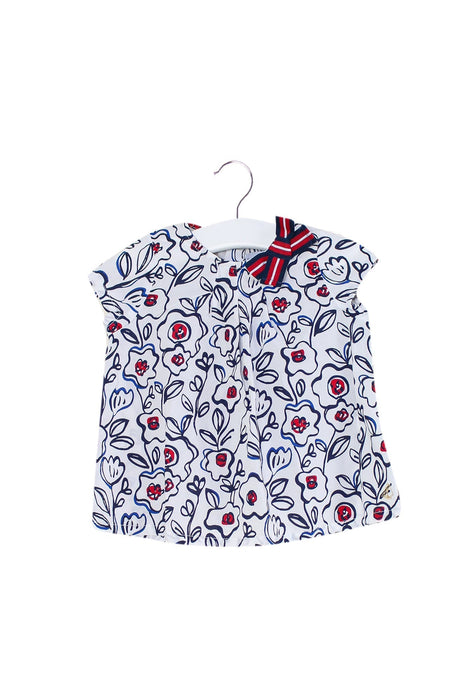 A White Sleeveless Dresses from Petit Bateau in size 6-12M for girl. (Front View)