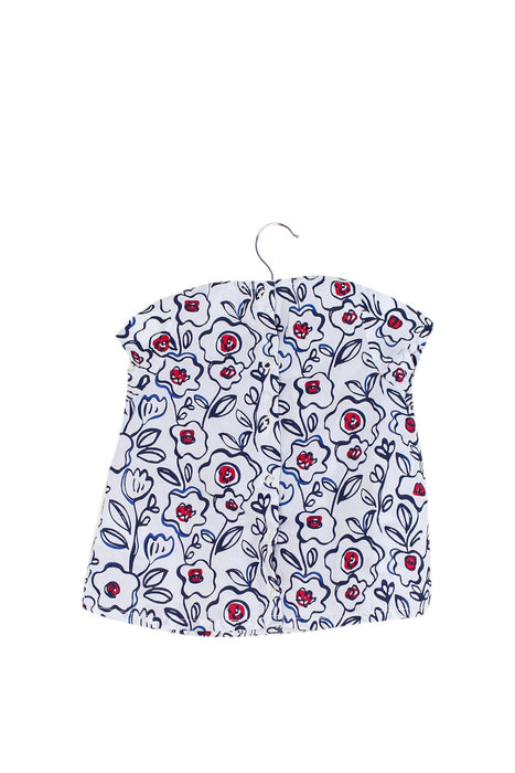 A White Sleeveless Dresses from Petit Bateau in size 6-12M for girl. (Back View)