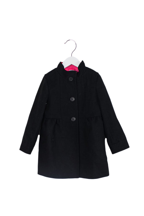A Black Coats from Crewcuts in size 4T for girl. (Front View)