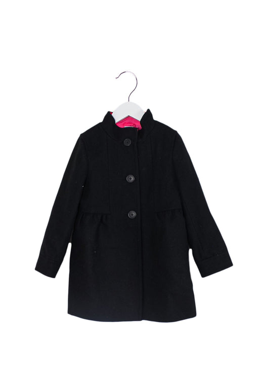 A Black Coats from Crewcuts in size 4T for girl. (Front View)