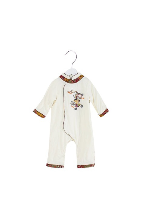 A White Long Sleeve Jumpsuits from Mides in size 6-12M for boy. (Front View)