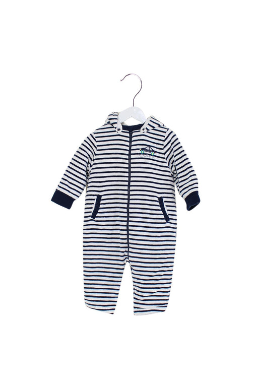 A White Long Sleeve Jumpsuits from Mides in size 6-12M for boy. (Front View)