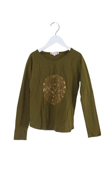 A Green Long Sleeve Tops from Bonpoint in size 8Y for girl. (Front View)
