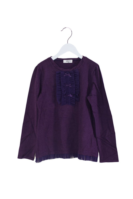 A Purple Long Sleeve Tops from Comme Ça Fille in size 10Y for girl. (Front View)