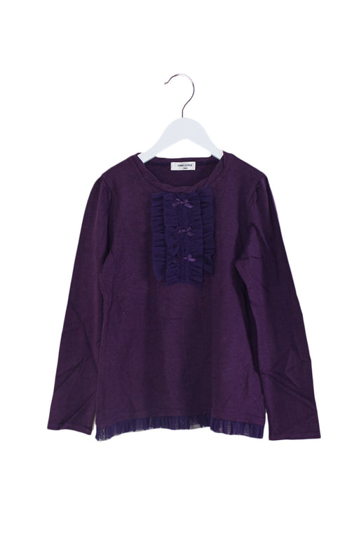 A Purple Long Sleeve Tops from Comme Ça Fille in size 10Y for girl. (Front View)