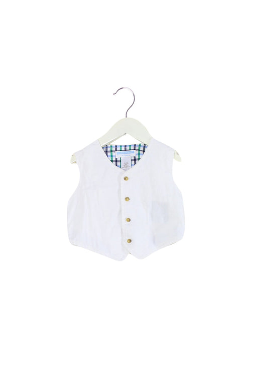A White Dress Up Vests from Janie & Jack in size 12-18M for girl. (Front View)