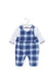 A Blue Long Sleeve Jumpsuits from Chickeeduck in size 3-6M for boy. (Front View)