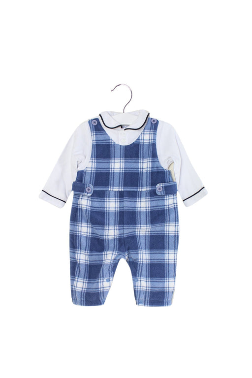 A Blue Long Sleeve Jumpsuits from Chickeeduck in size 3-6M for boy. (Front View)