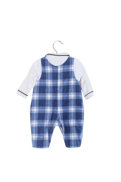A Blue Long Sleeve Jumpsuits from Chickeeduck in size 3-6M for boy. (Back View)