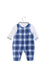 A Blue Long Sleeve Jumpsuits from Chickeeduck in size 3-6M for boy. (Back View)