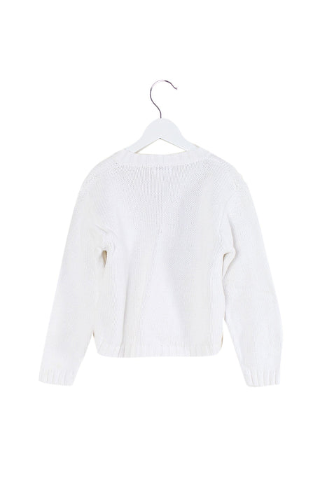 A White Cardigans from Bonpoint in size 6T for girl. (Back View)