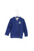 A Blue Zippered Sweatshirts from Miki House in size 4T for girl. (Front View)