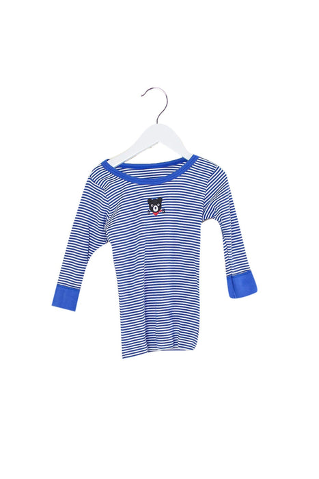 A Blue Long Sleeve Tops from Miki House in size 4T for girl. (Front View)