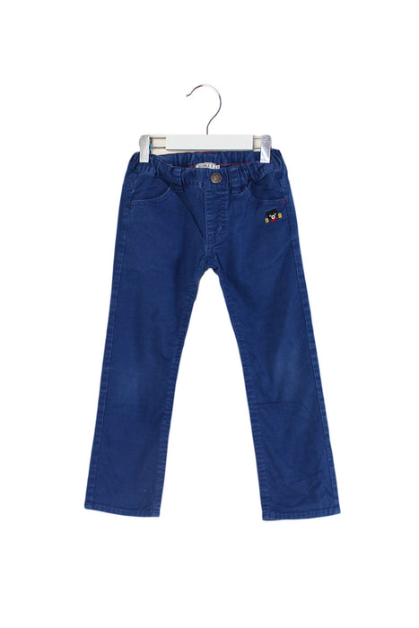 A Blue Casual Pants from Miki House in size 4T for boy. (Front View)