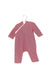A Red Long Sleeve Jumpsuits from Petit Bateau in size 3-6M for girl. (Front View)