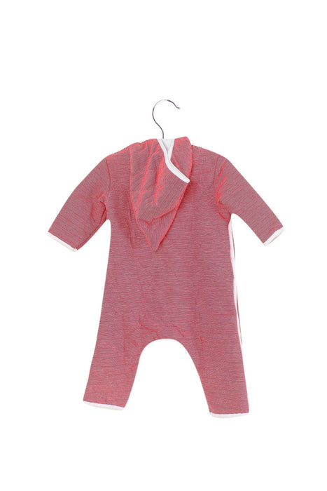 A Red Long Sleeve Jumpsuits from Petit Bateau in size 3-6M for girl. (Back View)