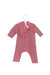 A Red Long Sleeve Jumpsuits from Petit Bateau in size 3-6M for girl. (Back View)