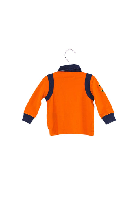 A Orange Long Sleeve Polos from Ralph Lauren in size 6-12M for boy. (Back View)