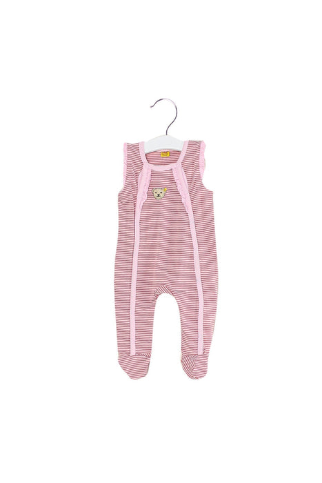 A Pink Sleeveless Jumpsuits from Steiff in size 0-3M for girl. (Front View)