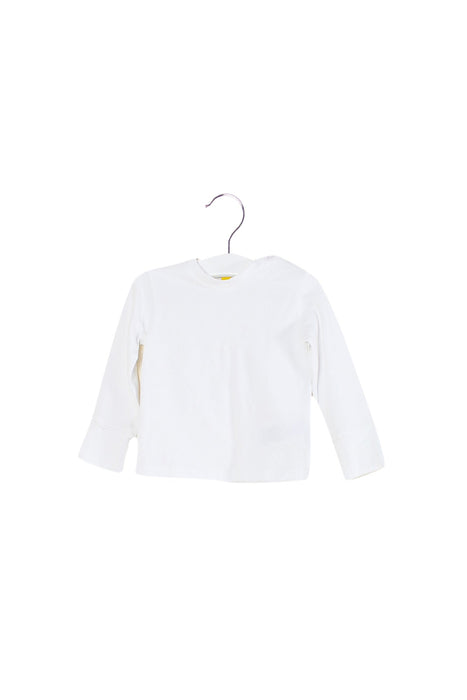 A White Long Sleeve Tops from Steiff in size 0-3M for neutral. (Front View)