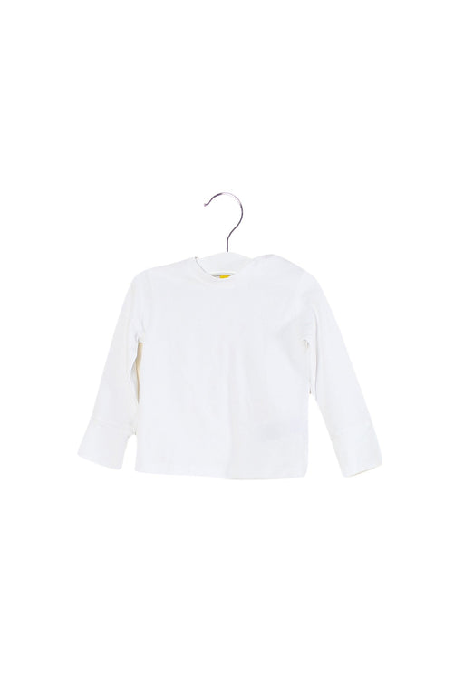 A White Long Sleeve Tops from Steiff in size 0-3M for neutral. (Front View)