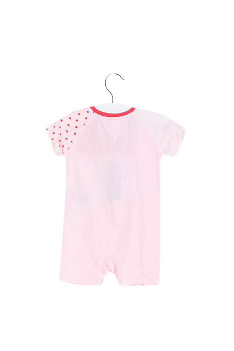 A Pink Short Sleeve Rompers from Tommy Hilfiger in size 3-6M for girl. (Back View)