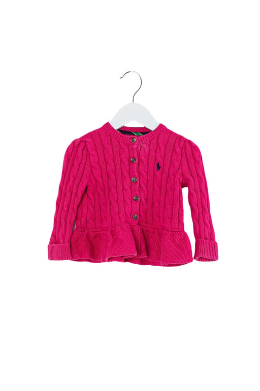 A Pink Cardigans from Ralph Lauren in size 6-12M for girl. (Front View)