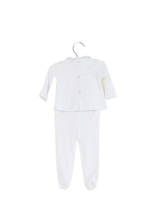 A White Pants Sets from Nanos in size 0-3M for girl. (Back View)