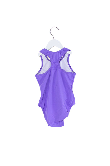 A Purple Swimsuits from Zoggs in size 6T for girl. (Back View)
