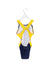 A Navy Swimsuits from Zoggs in size 6T for girl. (Back View)