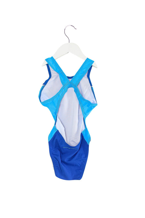 A Blue Swimsuits from Zoggs in size 6T for girl. (Back View)