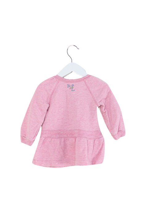 A Pink Long Sleeve Dresses from Ralph Lauren in size 6-12M for girl. (Back View)