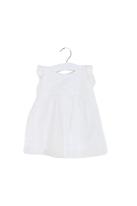 A White Sleeveless Dresses from The Little White Company in size 3-6M for girl. (Front View)