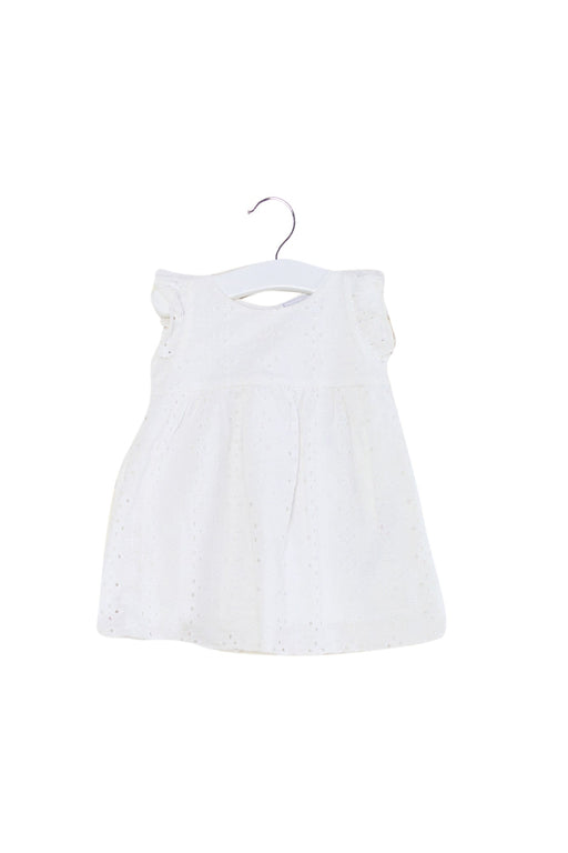 A White Sleeveless Dresses from The Little White Company in size 3-6M for girl. (Front View)