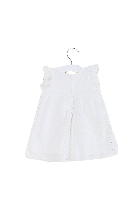 A White Sleeveless Dresses from The Little White Company in size 3-6M for girl. (Back View)
