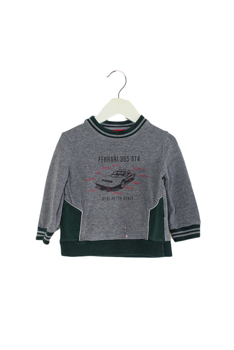 A Grey Crewneck Sweatshirts from Ferrari in size 2T for boy. (Front View)